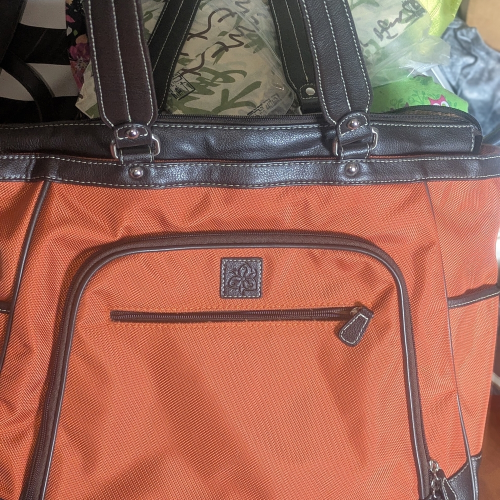 Stylish Orange and Brown Men's Bag